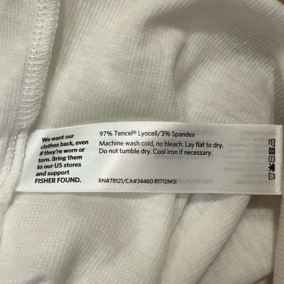 NWT Eileen Fisher Micro Tencel Rib Stretch White Long Sleeve Mock Turtleneck Top - Picture 9 of 13